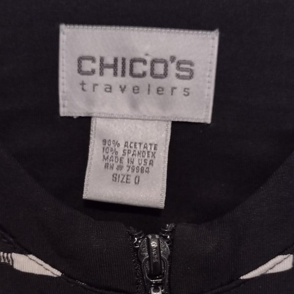 Chicos Travelers Zip up Jacket/Blazer XS EUC - Picture 2 of 5